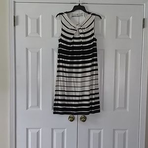 Women's black & cream dress